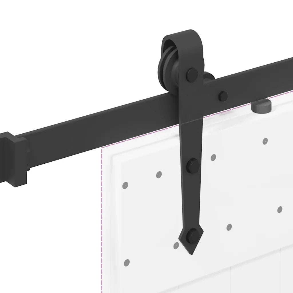 Kit di Binari per Porte Scorrevoli 152,5 cm Acciaio Nero CFW4459490