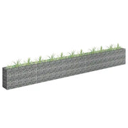 Gabbione Letto Rialzato in Acciaio Zincato 450x30x60 cm 145646