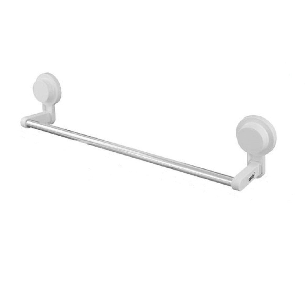 Trade Shop - Porta Asciugamani Bagno A Parete Con Ventosa Appendi Asciugamano 53x7.5cm 59551 -
