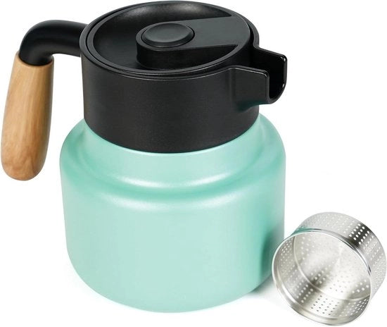 Termoskan RVS con Filtro per Tè - 800ml Termoskan a Doppia Parete Isolata - Conservazione di Bevande Calde e Freddi