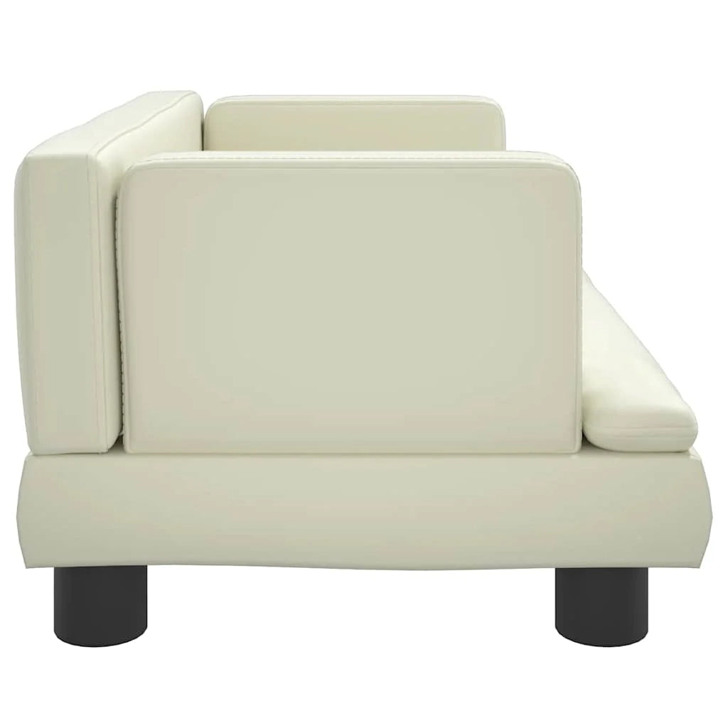 Divano letto per cani comodo 60 x 40 x 30 cm crema similpelle 02_0042719