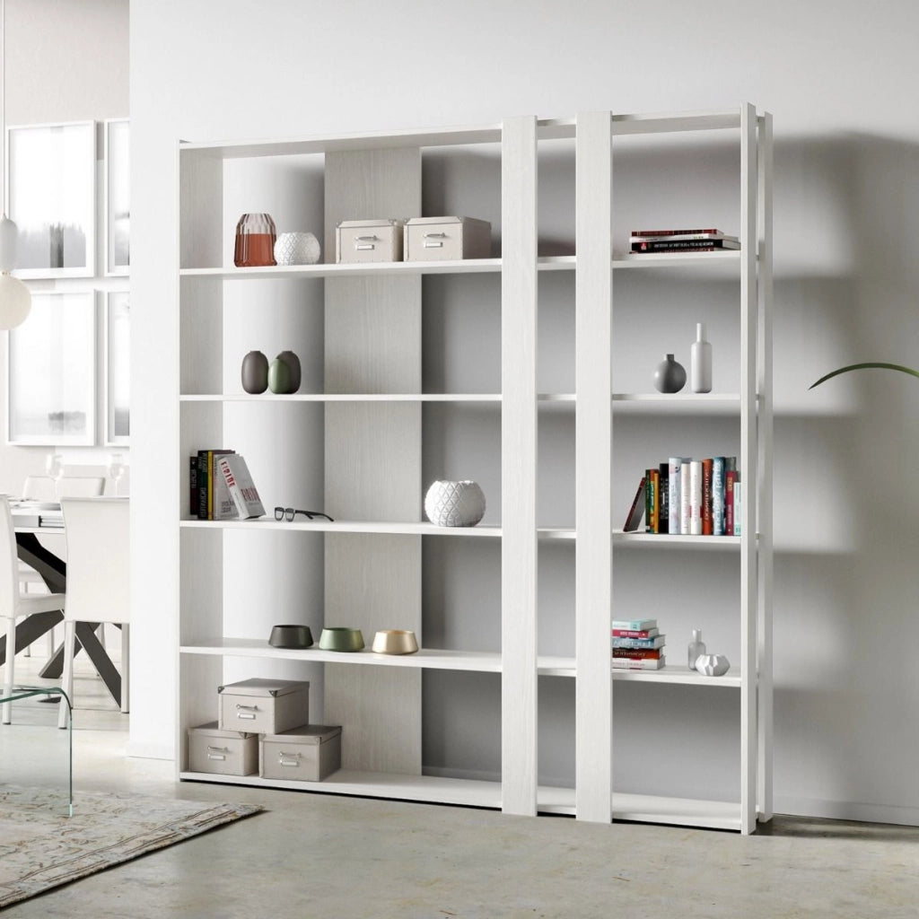 Libreria Moderna 5 Ripiani 178x36x204 cm in nobilitato Bianco