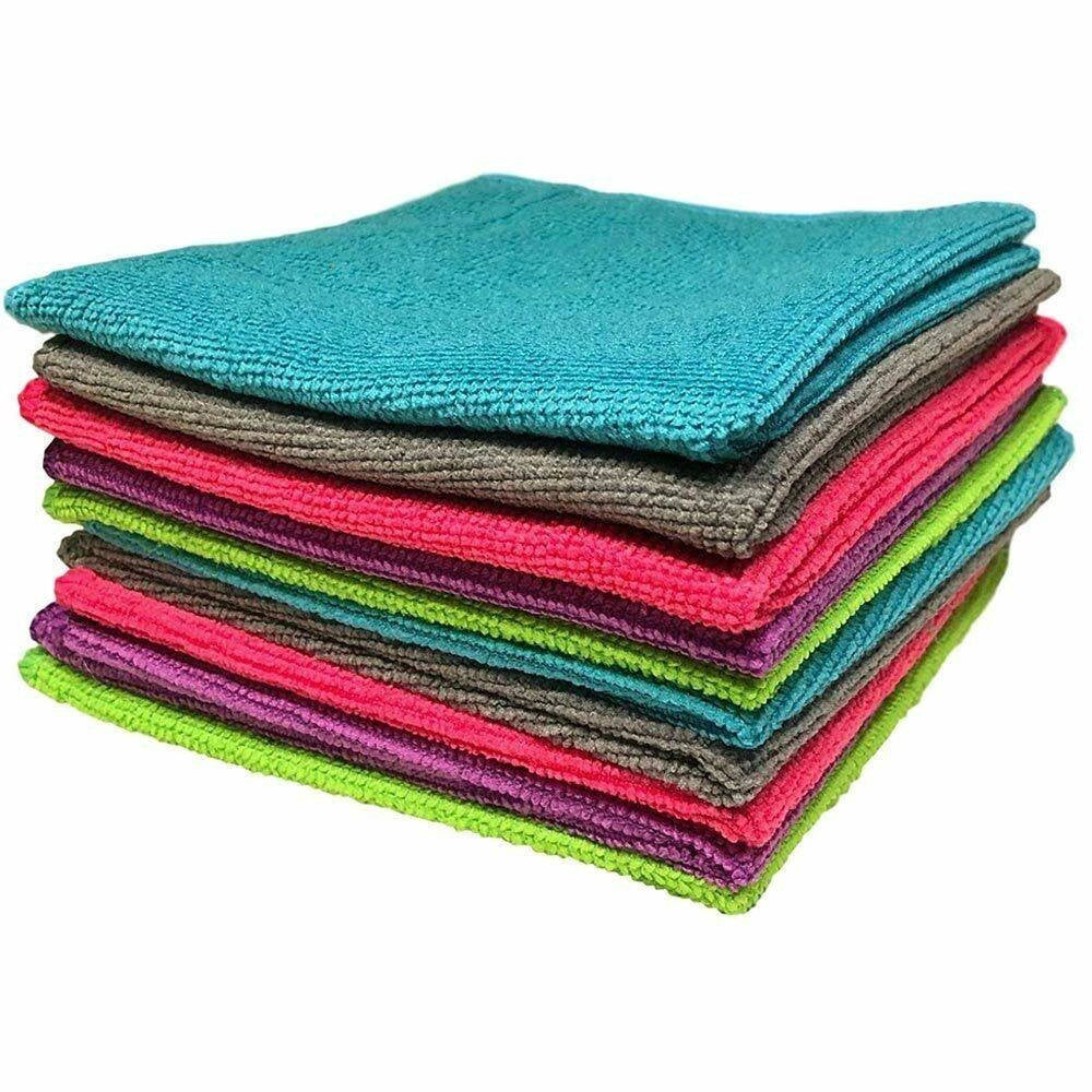 Trade Shop - 24 Panni Microfibra 30x30cm Panno Pulizia Multiuso Lavaggio Auto Asciugamano -
