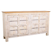 Credenza in legno bianco 190x45x105h