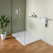 Piatto doccia 80x120 cm in marmoresina bianco effetto pietra | Merlera