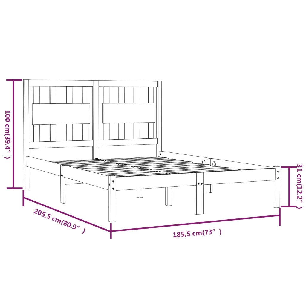 Giroletto in Legno Massello 180x200 cm Super King 3103948