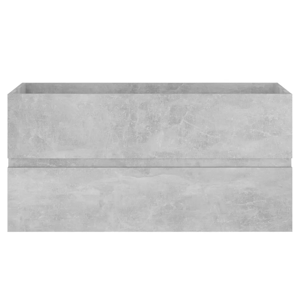 Mobile Lavabo Grigio Cemento 90x38,5x45 cm in Legno Multistrato 804759