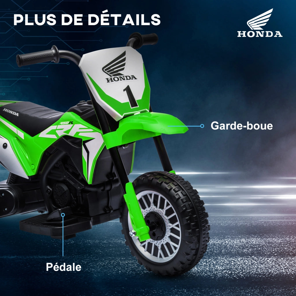 Moto Cross Elettrica per Bambini 3 Ruote ¨C Xylo ¨C 6V 18-36 Mesi Verde