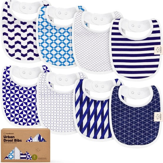 Set di salviettine per bambini - 8-pack salviettine biologiche cotone per denti in via di uscita - Salviettine per bambini - Salviettine grandi per neonati e bambini piccoli (azzurro cielo)
