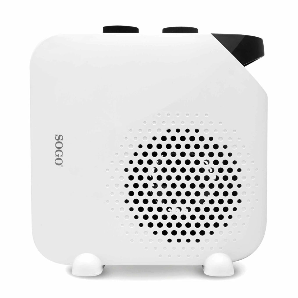 Termoventilatore elettrico turbo 2000W, 2 velocità e posizioni, termostato regolabile, riscaldamento rapido casa - SOGO