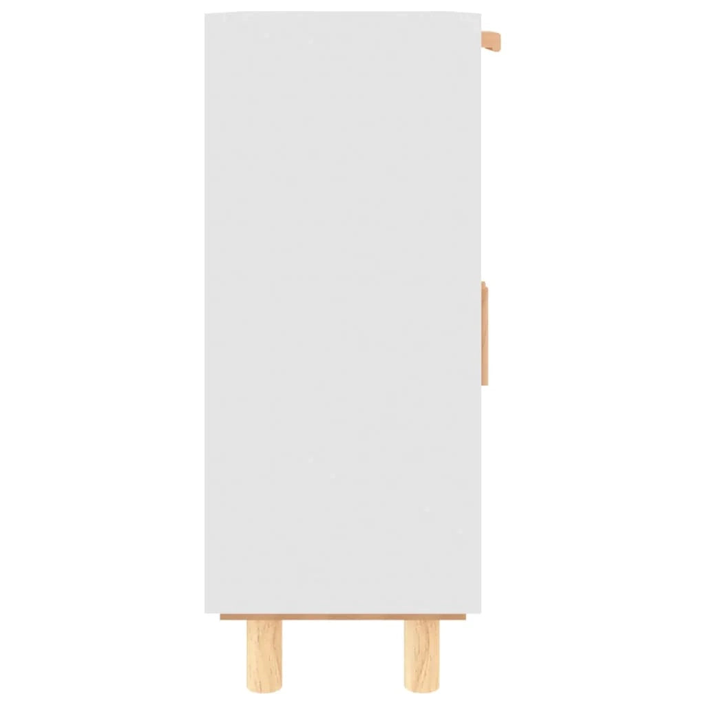 Buffet credenza cassettiera armadio mobile contenitore organizer per cucina soggiorno salotto 60 x 30 x 75 cm legno massello di pino e rattan naturale bianco 02_0030338
