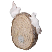 Statua resina tronco con led marrone cm 35x13xh48,5