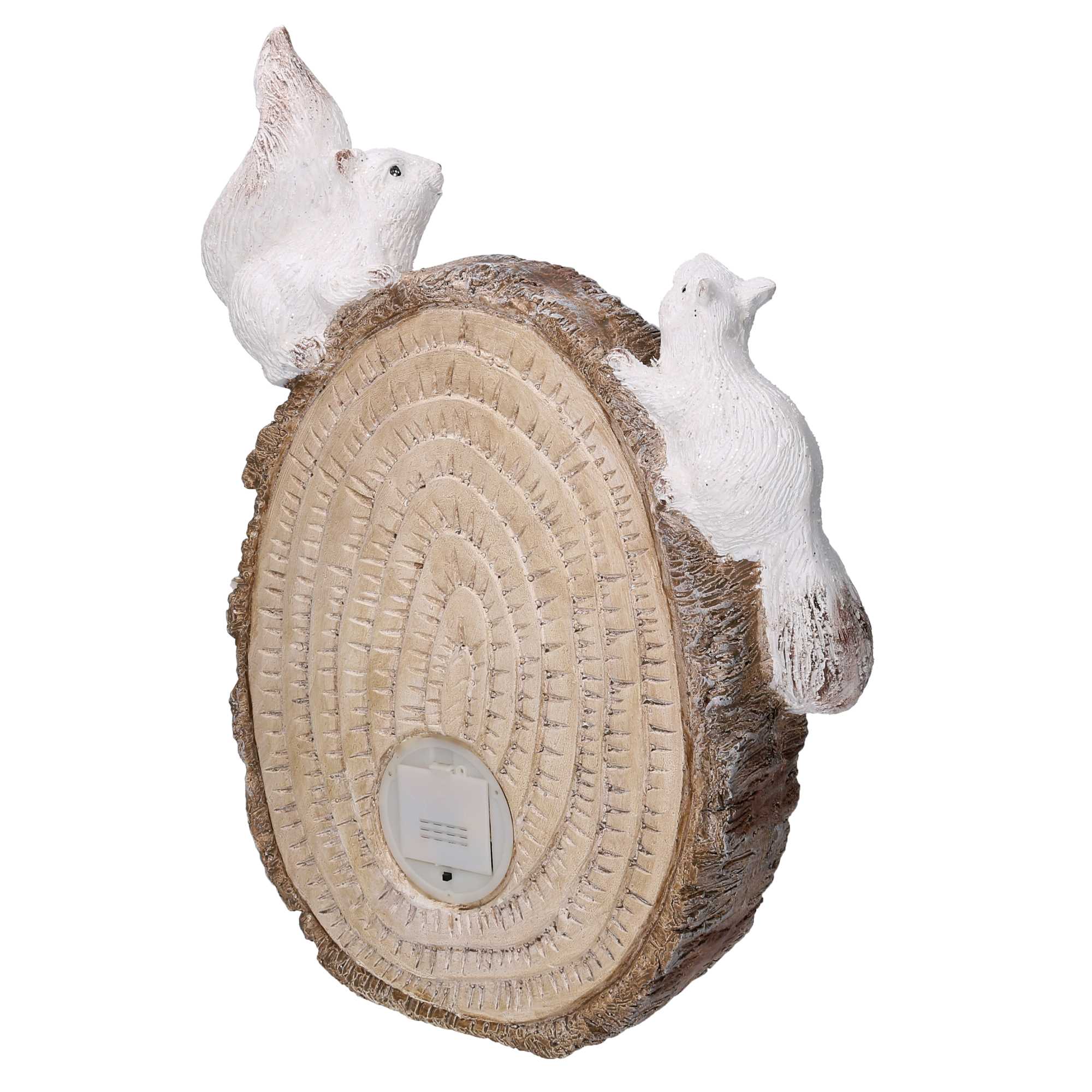 Statua resina tronco con led marrone cm 35x13xh48,5