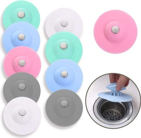 Stoppi di scarico in silicone universali, confezione da 10 pezzi, stoppi di scarico in silicone, adatti per lavandini.