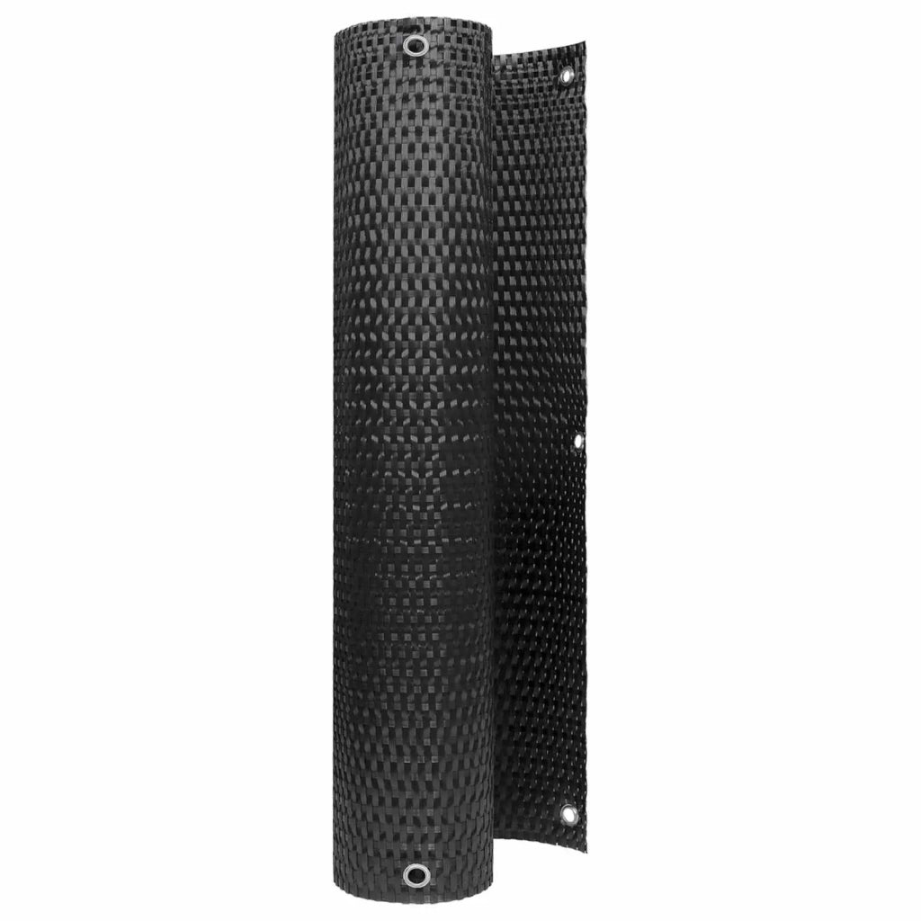 Schermo per Balcone con Occhielli Nero 42032646