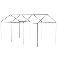 Box Auto da Esterno 600x295x265-310 cm in Acciaio e Polietilene Beige