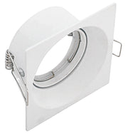 Faretto Incasso Gru Quadrato Alluminio Bianco 1 Luce Gu10