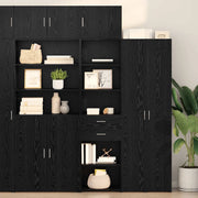 Credenza Rovere Nero 50 x 42,5 x 225 cm Legno multistrato 3402817