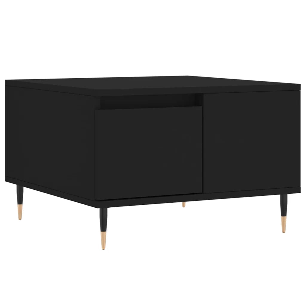 Tavolino da salotto | Tavolino da caff¨¨ | Tavolino da Soggiorno Nero 55x55x36,5 cm in Legno Multistrato