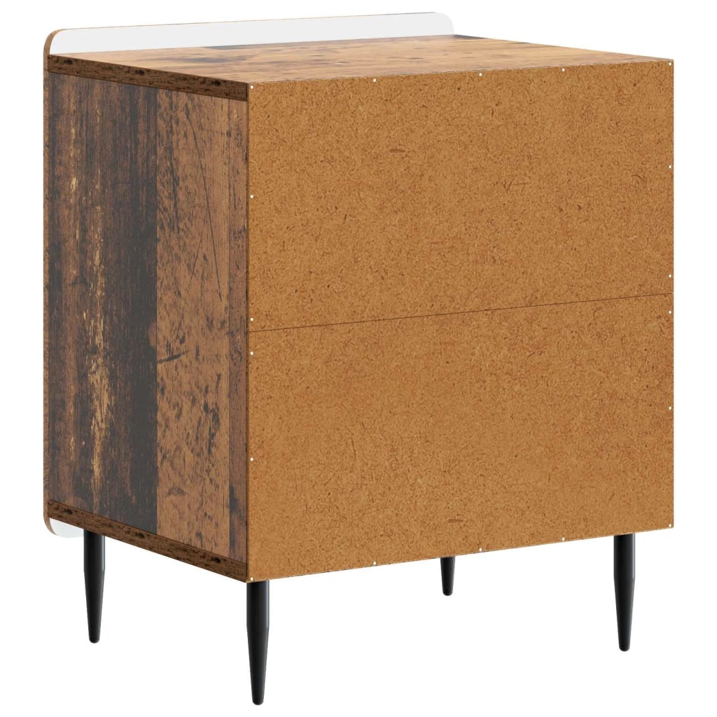 Comodino | Armadio da Notte | Mobiletto da notte Legno antico 43 x 34,5 x 52 cm