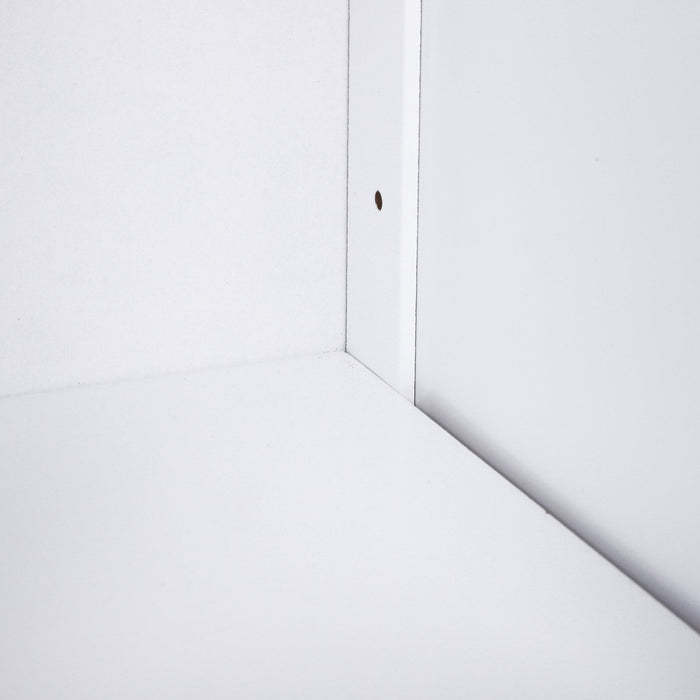 Mobiletto da Bagno con Anta e Cassetti Bianco 56x30x83 cm