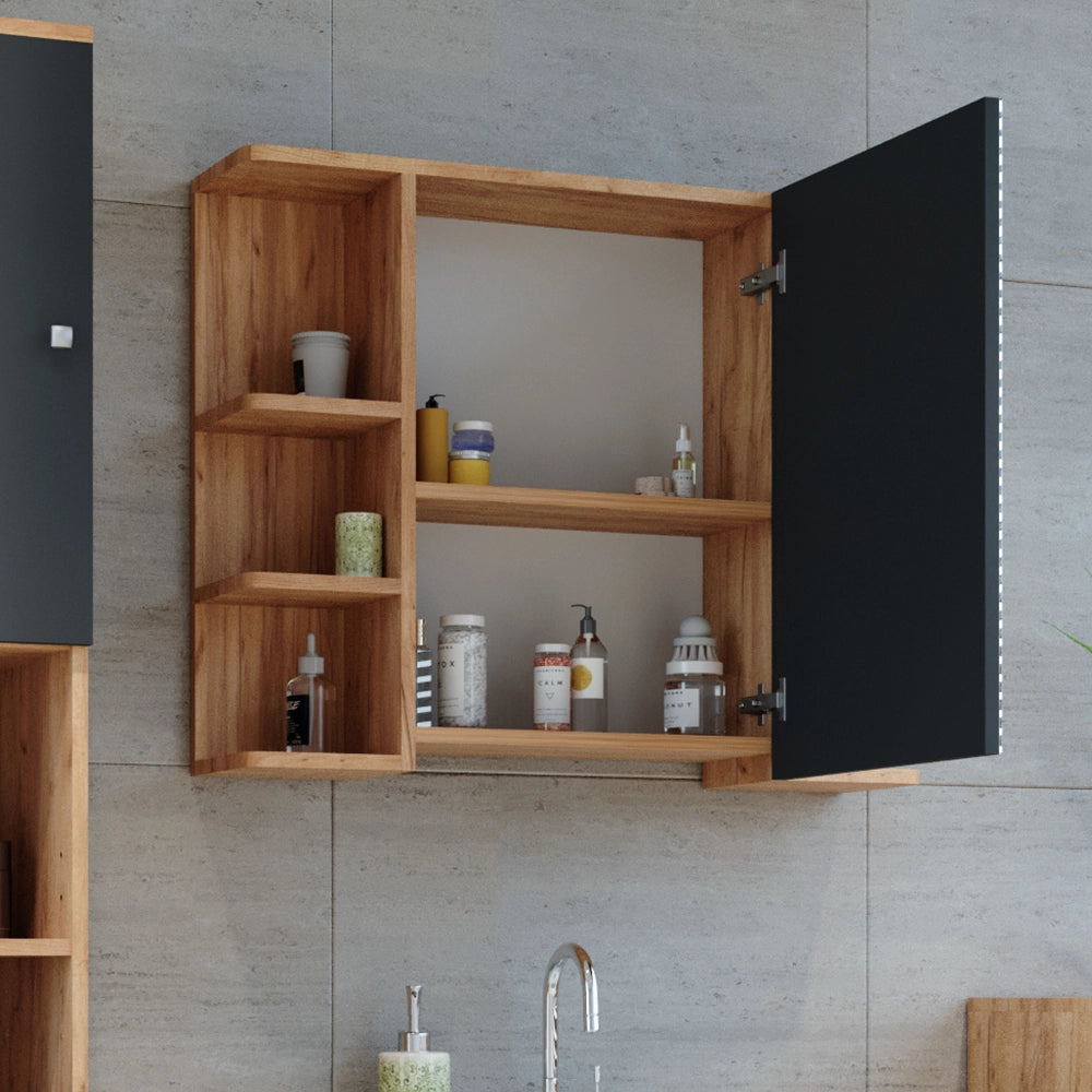 Vicco Specchio contenitore bagno Quercia dorata 79.6 x 64 cm
