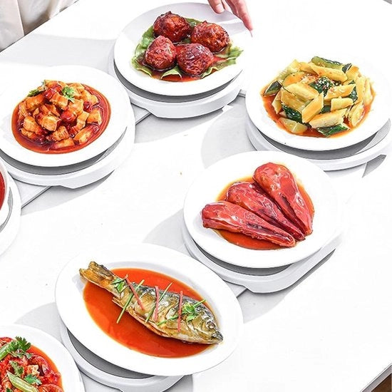 Tavolo da Pranzo Rotante, Tavolo da Pranzo Moderno con 10 Posizioni