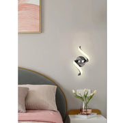 Trade Shop - Applique Led A Parete 9watt Curva Spirale Luce Fredda Naturale Calda E58 Argento - -bianco Naturale      -