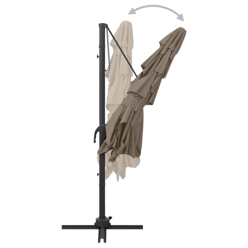 Ombrellone a quattro livelli con palo in alluminio 250 x 250 cm tortora 02_0008794