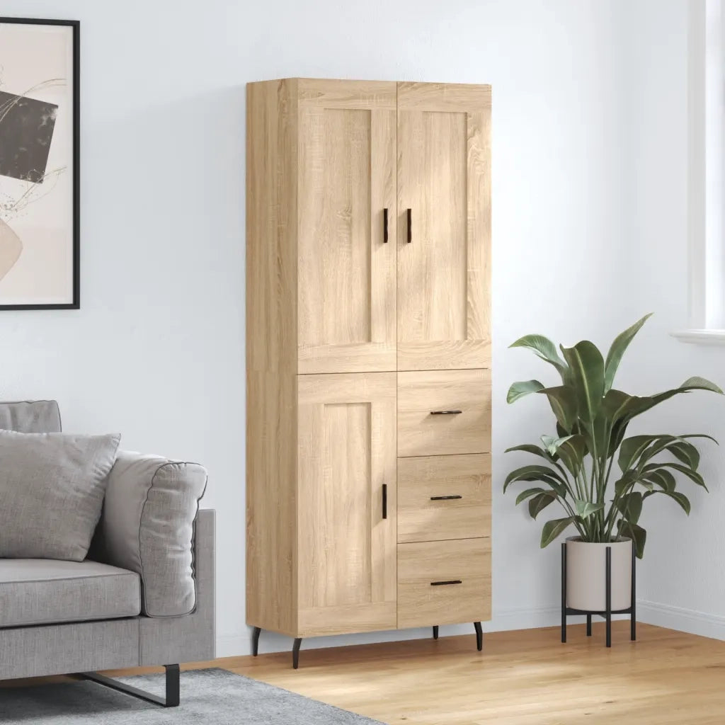 Credenza Rovere Sonoma 69,5x34x180 cm in Legno Multistrato 3200020