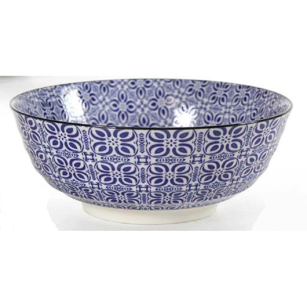 Trade Shop - Ciotola Tonda Multiuso Marrakech 21x21x8,2cm Ceramica Decorata Colori Ass 771590 -
