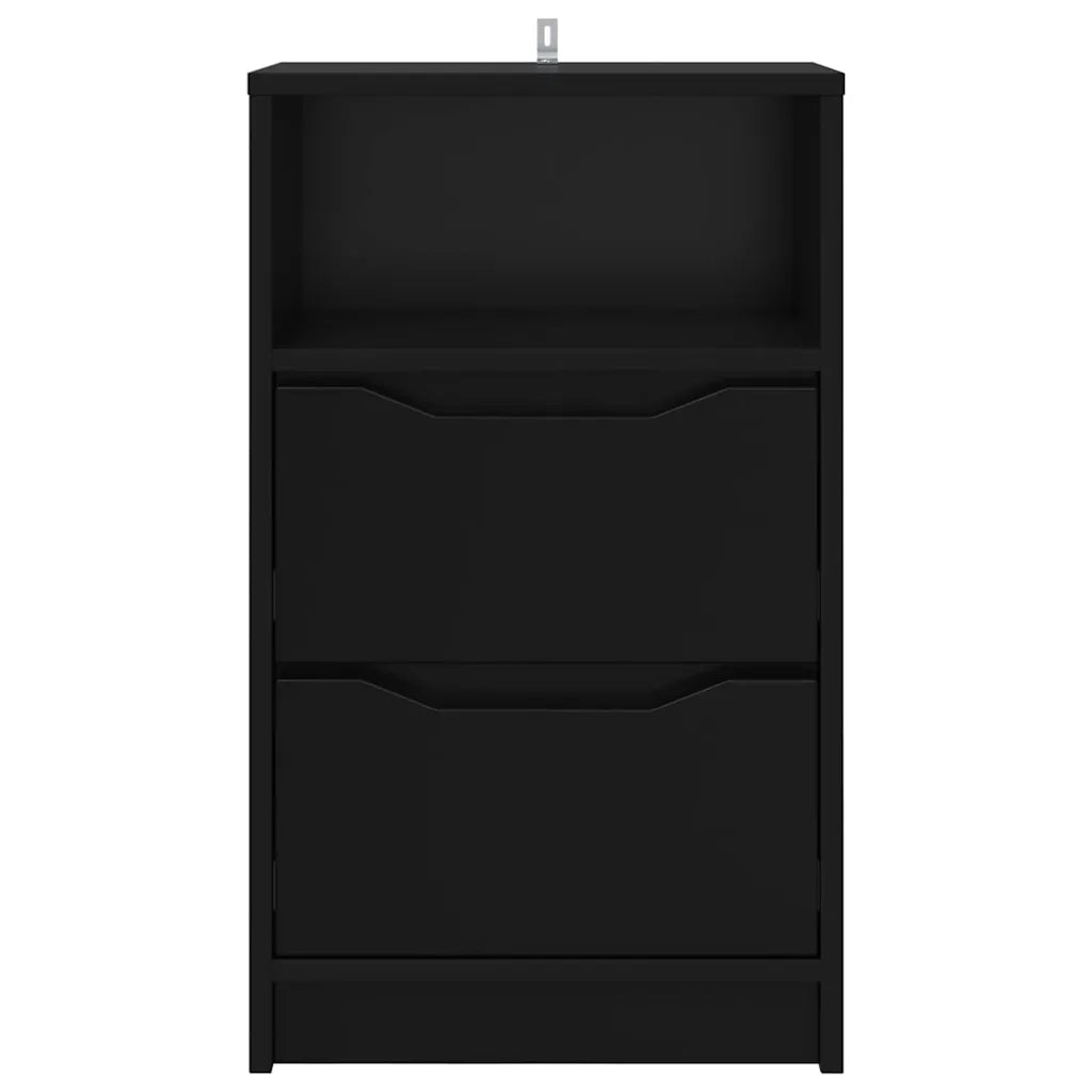 Set di 2 Comodini | Armadio da Notte | Mobiletto da notte Nero 40 x 30 x 467 cm Legno multistrato