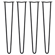 4 Gambe per Tavolo a Forcina SkiSki Legs 71cm Acciaio Nero 2 Rebbi 12mm