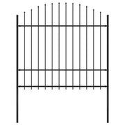 Recinzione da Giardino Woerden con Punta a Lancia in Acciaio 170x175 cm Nero 144944