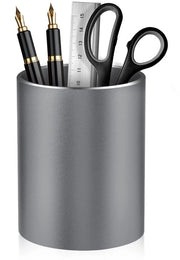 Organizzatore per ufficio in lega metallica e alluminio - Antiscivolo - Tappetino per matite - Contenitore di archiviazione - 10 x 8 cm - Organizzatore per ufficio