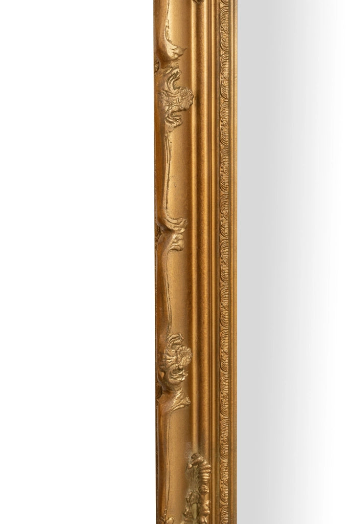 Biscottini Specchio Specchiera da parete e appendere verticale/orizzontale L64xPR4xH74 cm finitura foglia oro anticato.