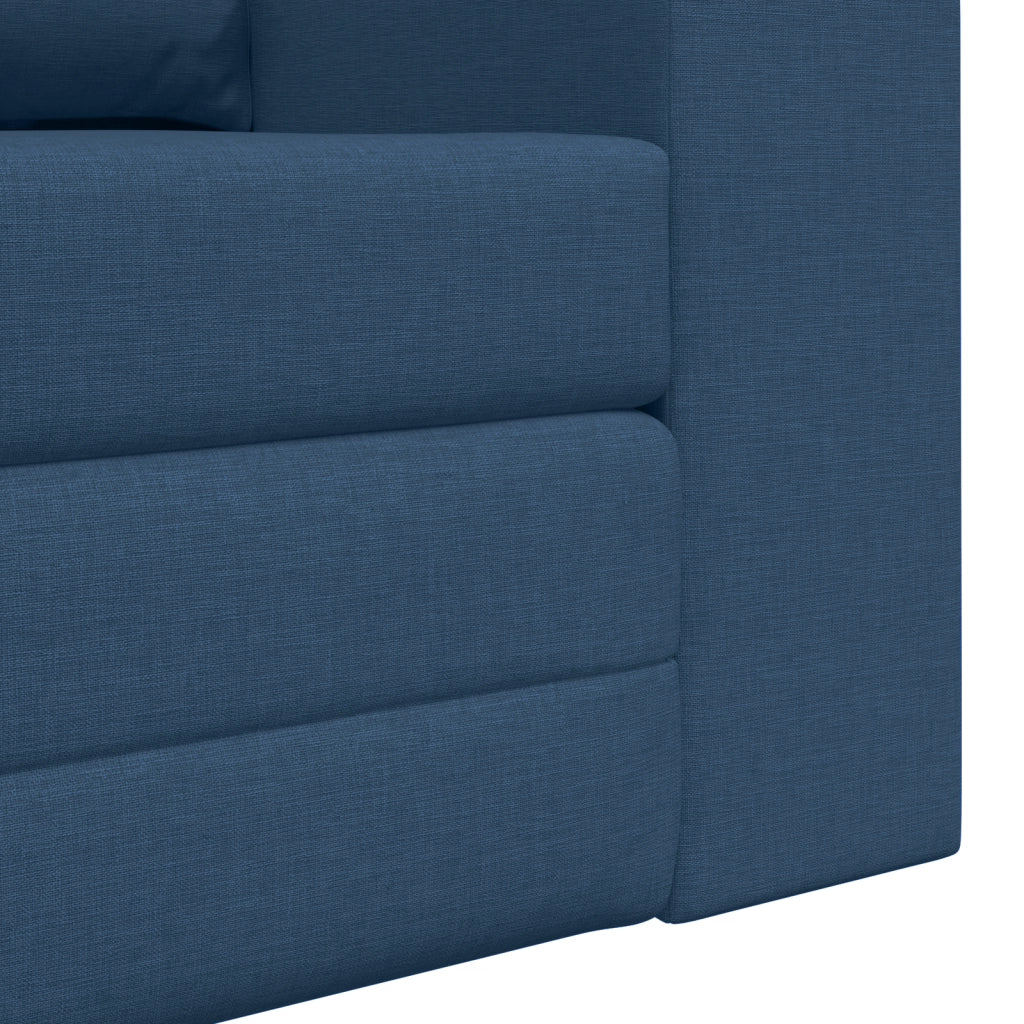 Divano Letto 2-in-1 Blu 148x71x83 cm in Tessuto