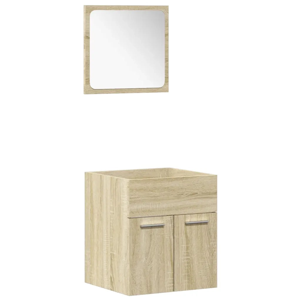 Set Mobili da Bagno 5 pz Rovere Sonoma in Legno Multistrato 3325010