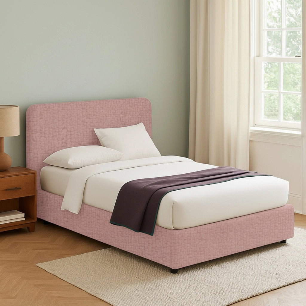 Telford, Letto Piazza e Mezza Sfoderabile Made in Italy, Rosa