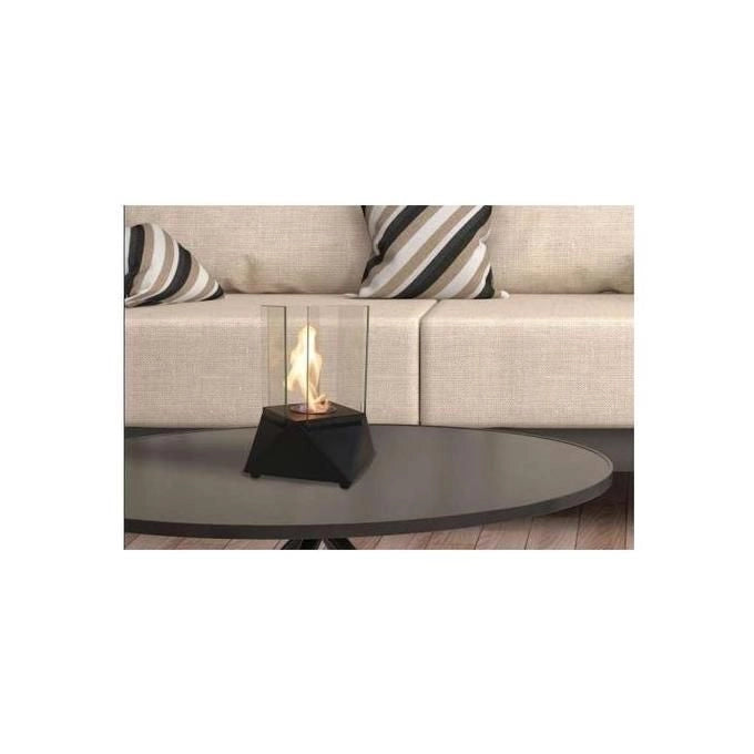 Tecno Air System OSLO Biocamino da Tavolo Bioetanolo 0,8 kW 0,3 lt Acciaio e Vetro colore Nero