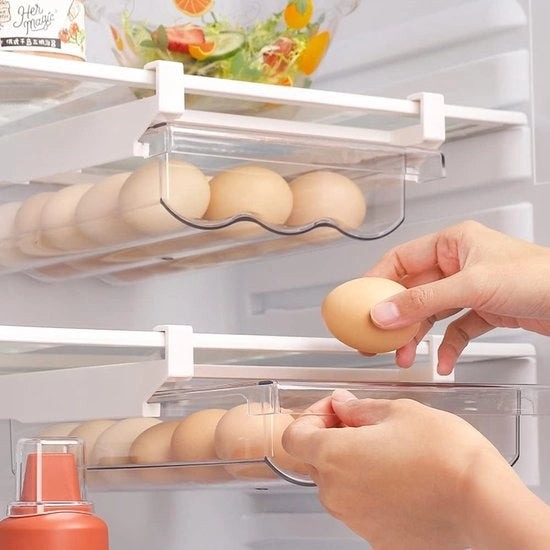 Eierhouder per 21 uova, contenitore per uova per frigorifero, tipo lato grande, box trasparente per uova con maniglia per cucina, conservazione e freschezza delle uova