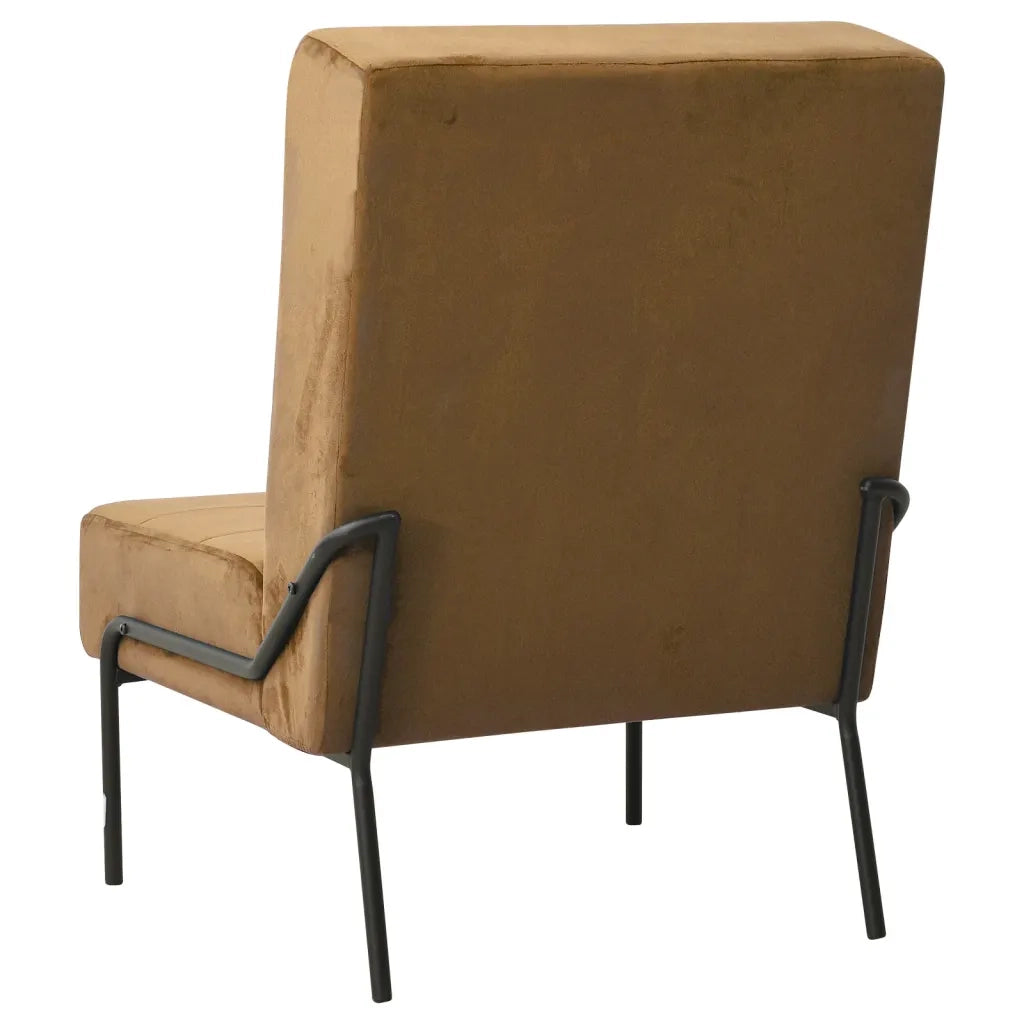 Poltrona Relax 65x79x87 cm Marrone in Velluto cod mxl 59107
