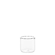 Set 6 Bicchieri Shot Tumbler Junior Collezione Intrecci in Vetro Borosilicato Soffiato a Mano Bianco e Nero Design Artigianale Elegante e Resistente