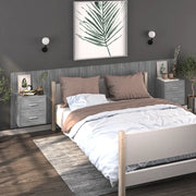 Comodini a Muro 2 pz-Set di 2 Tavolino da notte Grigio Sonoma 747937
