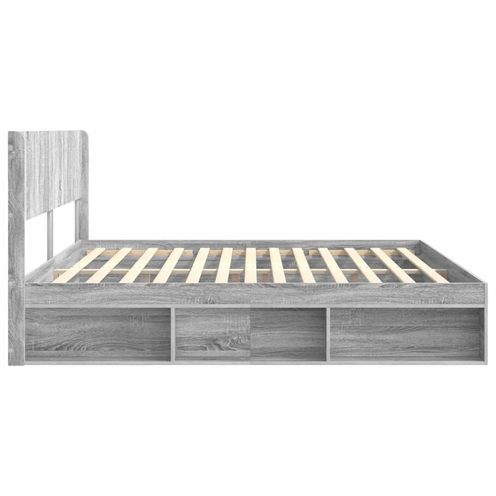 Struttura del letto con stoccaggio e testata 3 pcs-Giroletto con contenitore 701237