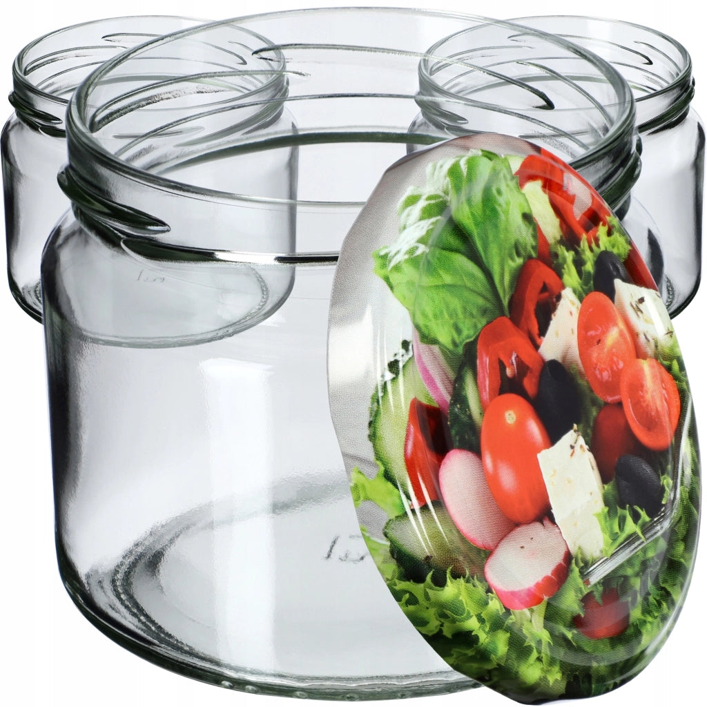KADAX Sonka barattoli per conserve 330ml 10 pezzi 82mm + coperchi "Mix di verdure"