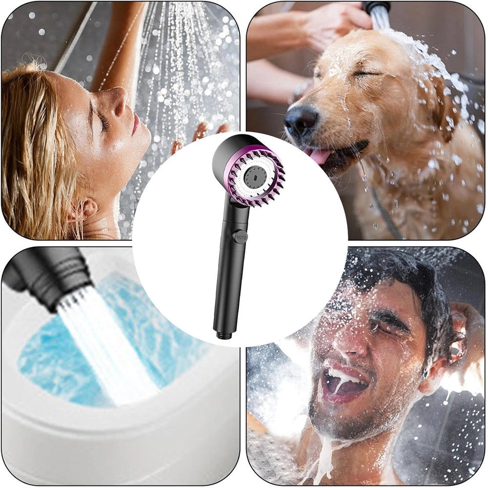 Trade Shop - Doccetta Doccino Soffione Multigetto Bagno Doccia Massaggiante Moderno Pulsante 87525 -
