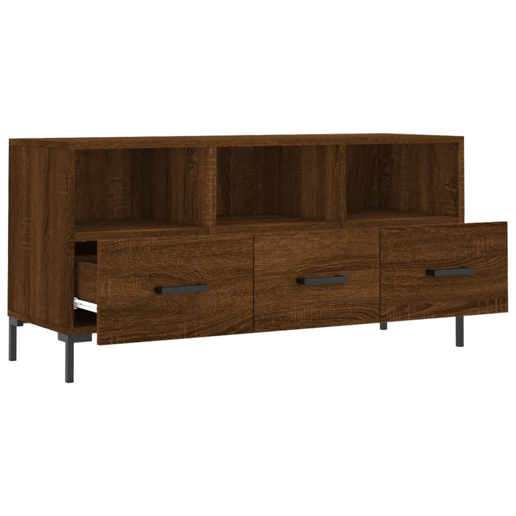 Mobile TV Rovere Marrone 102x36x50 cm in Legno Multistrato 829043