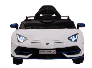 Macchina Elettrica per Bambini 12V con Licenza Lamborghini Aventador SVJ Small Bianca