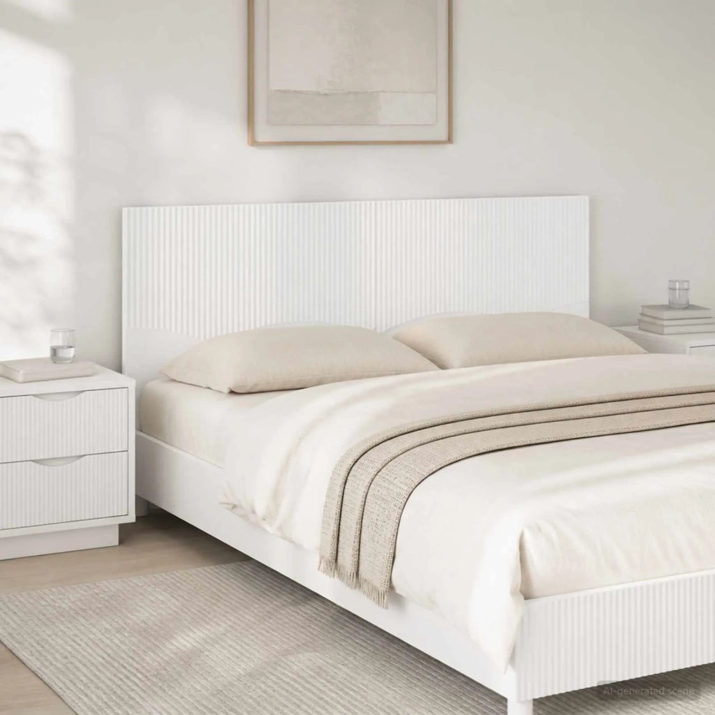 Testiera da Muro HOORN Bianco Legno ingegnerizzato 897365